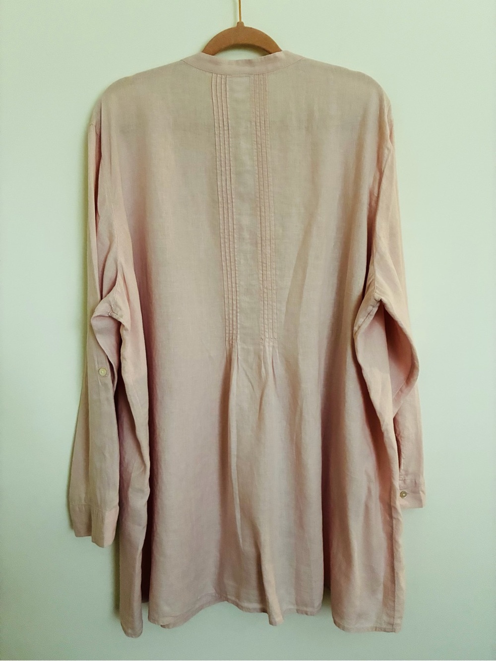 J Jill Linen Light Pink Women's Button-Front Tunic Blouse size 3x - Picture 7 of 7